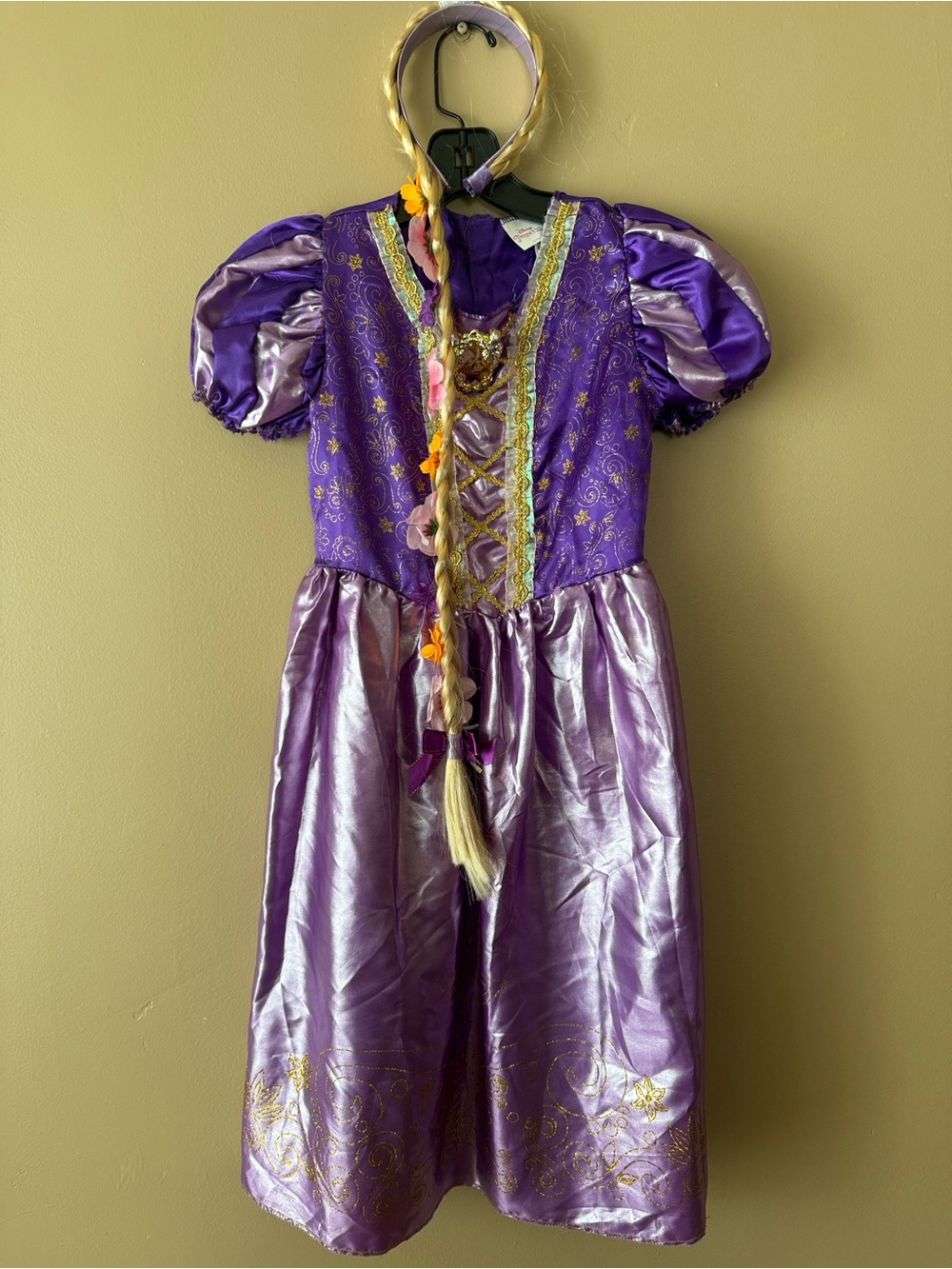 Disney💜🩷PRINCESS RAPUNZEL🩷💜2PC GIRL COSTUME SIZE MEDIUM (7-8) 🌟PRE-LOVED🌟